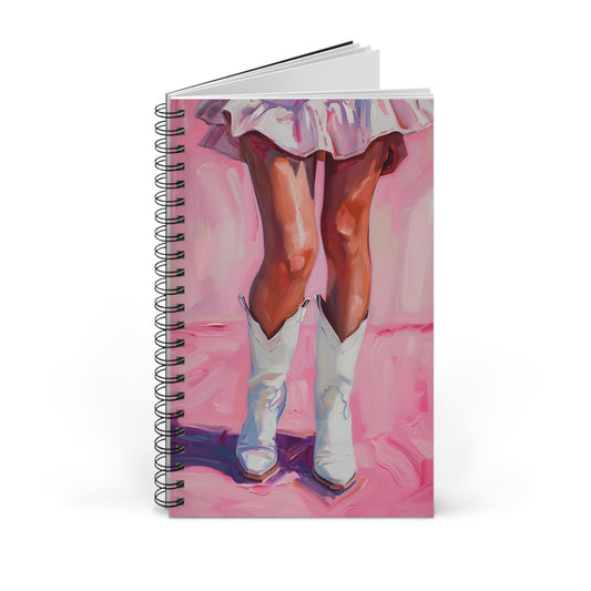 Chic Western Spiral Journal | Boho Cowgirl Notebook | Creative Writing Gift | Pastel Art Journal | Unique Stationery for Artists